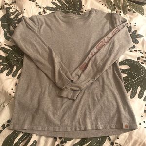long sleeved carhartt shirt| grey |size small (4-6)